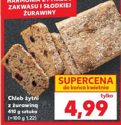 Chleb żytni z żurawiną