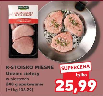 Udziec cielęcy w plastrach