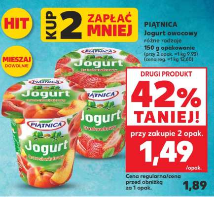 PIĄTNICA Jogurt owocowy
