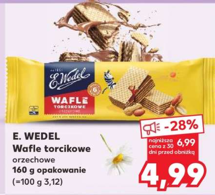 E. WEDEL Wafle torcikowe orzechowe 160 g opakowanie