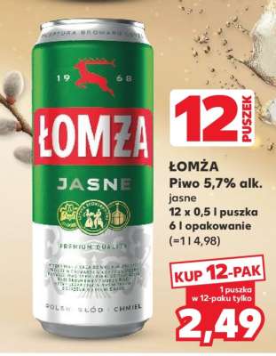ŁOMŻA Piwo 5,7% alk. jasne
