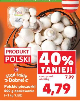 Polskie pieczarki 500 g opakowanie