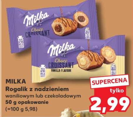 MILKA Rogalik z nadzieniem waniliowym lub czekoladowym