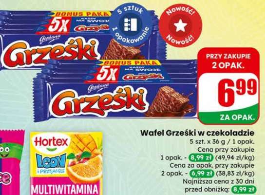 Wafel Grześki w czekoladzie