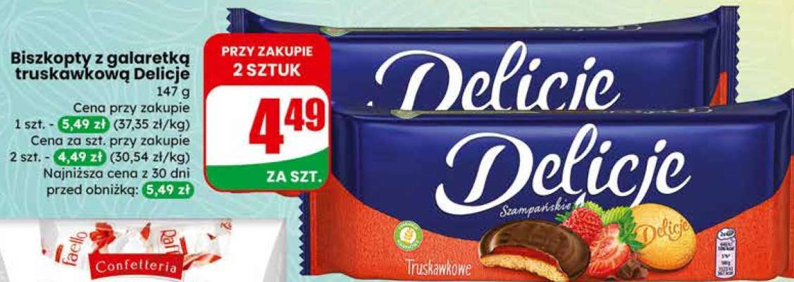 Biszkopty z galaretką truskawkową Delicje
