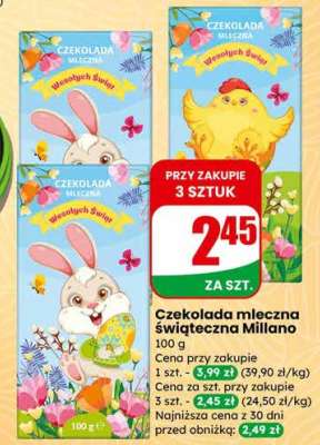 Czekolada mleczna świąteczna Millano