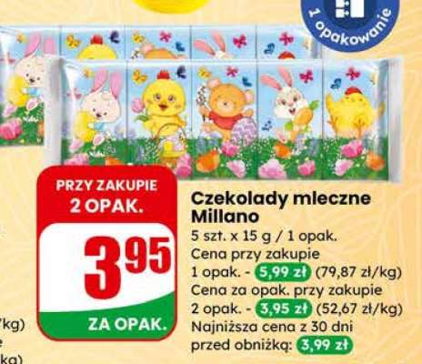 Czekolady mleczne Millano