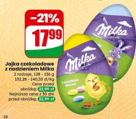 Jajka czekoladowe z nadzieniem Milka