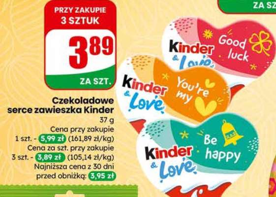 Czekoladowe serce zawieszka Kinder