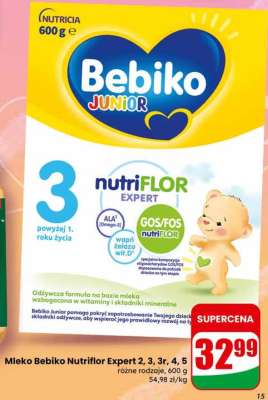 Mleko Bebiko Nutriflor Expert 2, 3, 3r, 4, 5