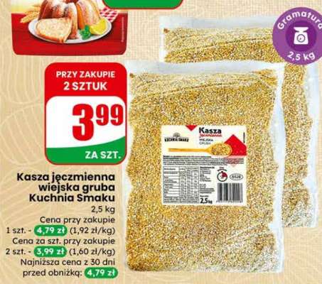 Kasza jęczmienna wiejska gruba Kuchnia Smaku