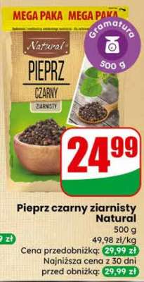 Pieprz czarny ziarnisty Natural