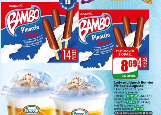 Lody multipack Bambo Pinoccio Augusto