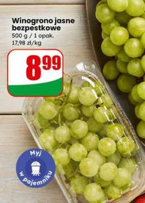 Winogrono jasne bezpestkowe