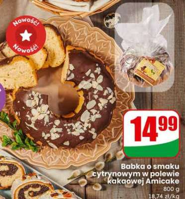 Babka o smaku cytrynowym w polewie kakaowej Amicake