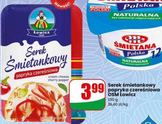 Serek śmietankowy papryka czereśniowa OSM Łowicz