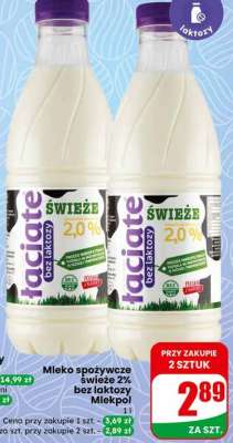 Mleko spożywcze świeże 2% bez laktozy Mlekpol