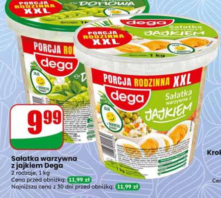 Sałatka warzywna z jajkiem Dega