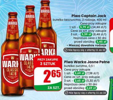 Piwo Warka Jasne Pełne