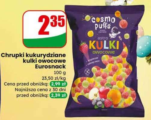 Chrupki kukurydziane kulki owocowe Eurosnack