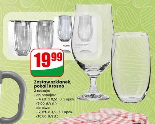 Zestaw szklanek, pokali Krosno