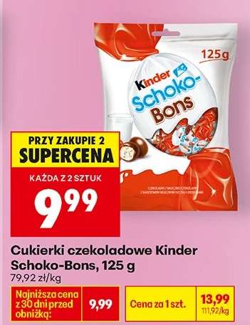Cukierki czekoladowe Kinder Schoko-Bons, 125 g