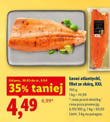 Łosoś atlantycki, filet ze skórą, XXL