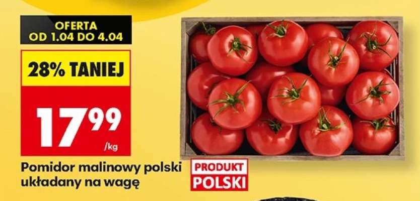 Pomidor malinowy polski układany na wagę