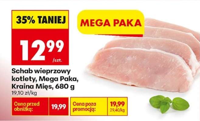 Schab wieprzowy kotlety, Mega Paka, Kraina Mięs, 680 g