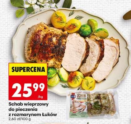 Schab wieprzowy do pieczenia z rozmarynem Łuków