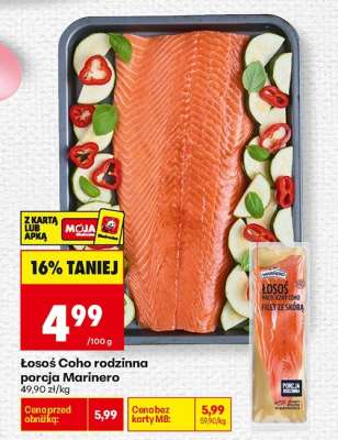 Łosoś Coho rodzinna porcja Marinero