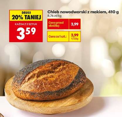 Chleb nowodworski z makiem, 410 g