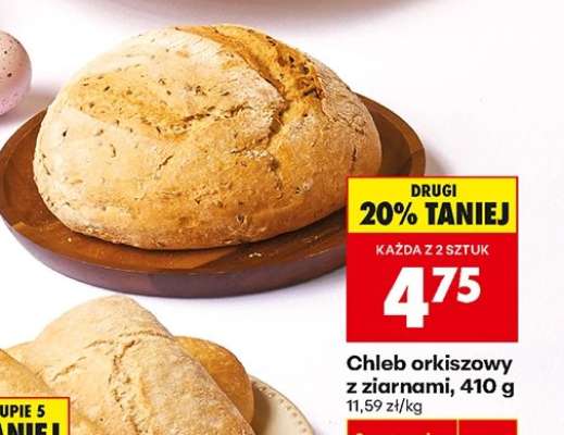 Chleb orkiszowy z ziarnami, 410 g