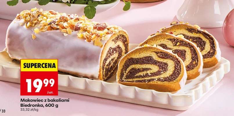 Makowiec z bakaliami Biedronka , 600 g