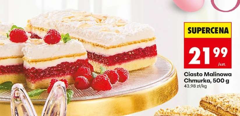 Ciasto Malinowa Chmurka, 500 g
