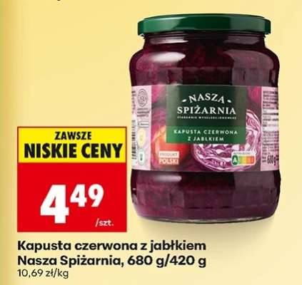 Kapusta czerwona z jabłkiem Nasza Spiżarnia, 680 g/420 g