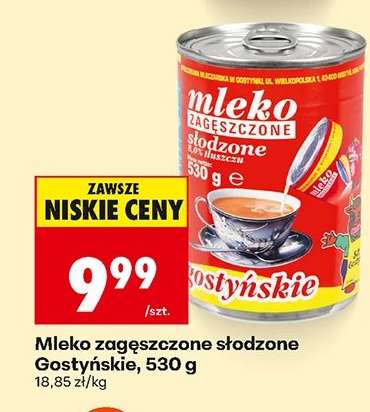 Mleko zagęszczone słodzone Gostyńskie , 530 g