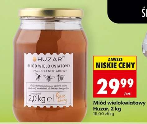 Miód wielokwiatowy Huzar 2 kg