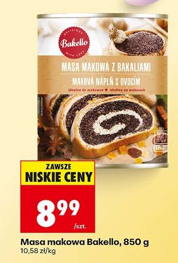 Masa makowa Bakello, 850 g