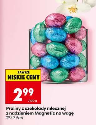 Praliny z czekolady mlecznej z nadzieniem Magnetic na wagę