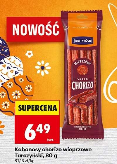 Kabanosy chorizo wieprzowe Tarczyński, 80 g