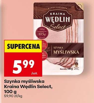 Szynka myśliwska Kraina Wędlin Select, 100 g