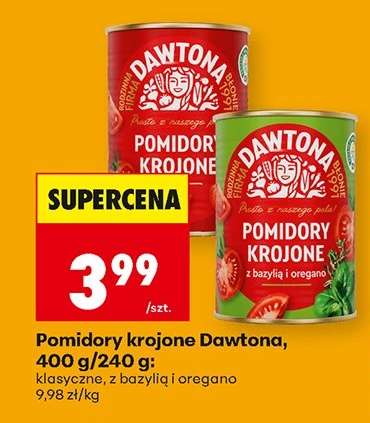 Pomidory krojone Dawtona, 400 g/240 g