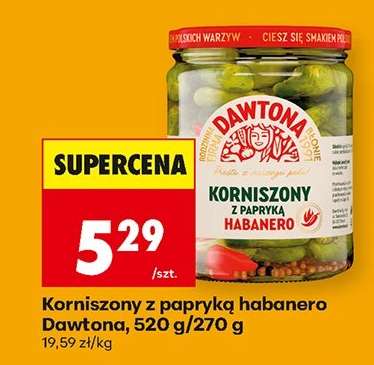 Korniszony z papryką habanero Dawtona, 520 g/270 g