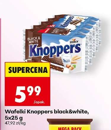 Wafelki Knoppers black & white 5x25 g