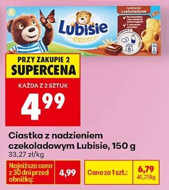 Ciastka z nadzieniem czekoladowym Lubisie, 150 g