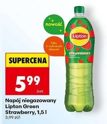 Napój niegazowany Lipton Green Strawberry, 1,5 l