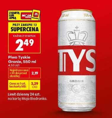 Piwo Tyskie Gronie, 550 ml