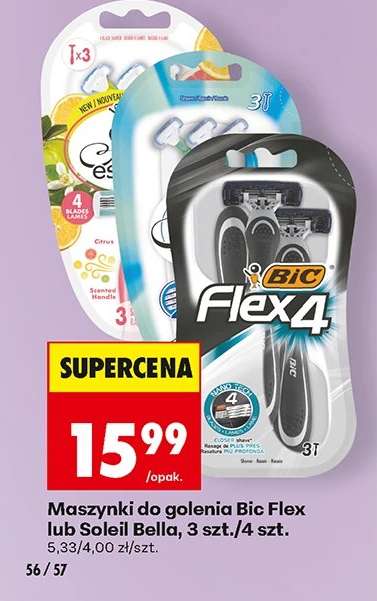 Maszynki do golenia Bic Flex lub Soleil Bella, 3 szt./4 szt.
