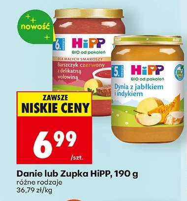 Danie lub Zupka HiPP, 190 g